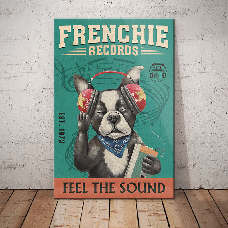 French Bulldog Record Company Canvas MR0701 95O39