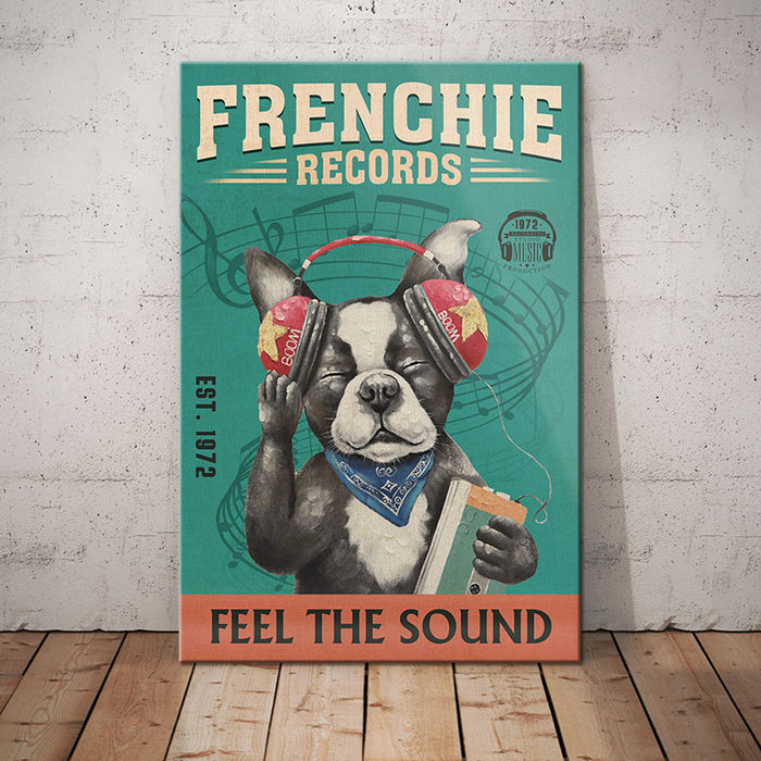 French Bulldog Record Company Canvas MR0701 95O39 1