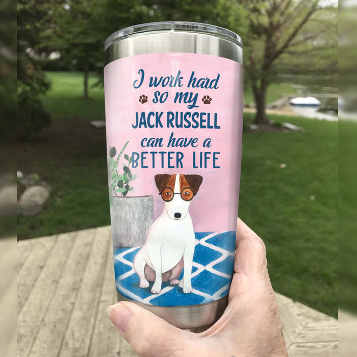 Jack Russell Dog Steel Tumbler MR0902 71O43 1