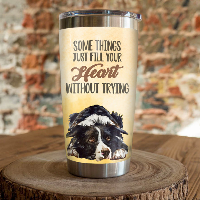Border Collie Dog Steel Tumbler MR0702 70O31 1