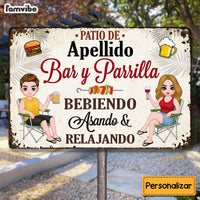 Personalized Family Patio Spanish Metal Sign JR183 95O53 thumb 1