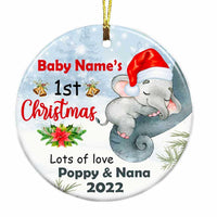Personalized Baby Elephant First Christmas Ornament OB73 95O34 thumb 1