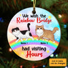 Personalized Cat Mom Cat Rainbow Bridge Christmas Circle Ornament SB42 24O53 1