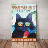 Black Cat Beach Life Canvas MY124 67O57 1