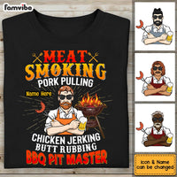 Personalized Dad Grill Meat Smoking BBQ T Shirt JL91 25O53 thumb 1