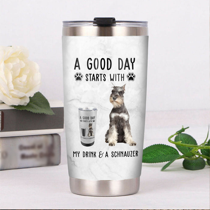 Schnauzer Dog Steel Tumbler MR1008 68O31 1