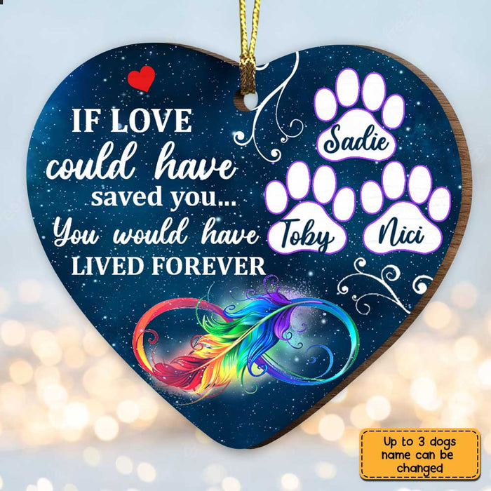 Personalized Dog Memorial Lived Forever  Ornament OB122 81O34 1