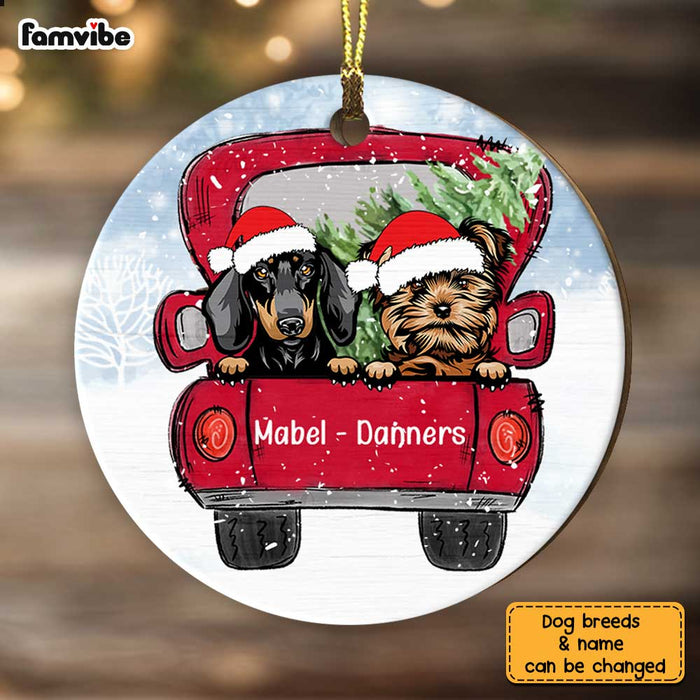 Personalized Dog Christmas Circle Ornament SB301 81O34 1