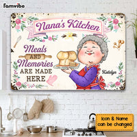 Personalized Gift For Grandma Cooking Baking Nana's Kitchen Metal Sign 31624 thumb 1