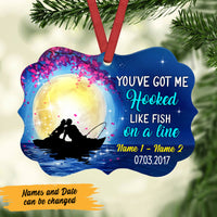 Personalized Fishing Couple Benelux Ornament NB291 87O47 thumb 1