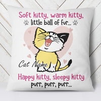 Personalized Cat Soft Kitty Pillow FB62 81O34 (Insert Included) thumb 1