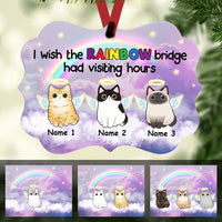 Personalized Rainbow Cat Memorial Benelux Ornament NB133 65O57 thumb 1