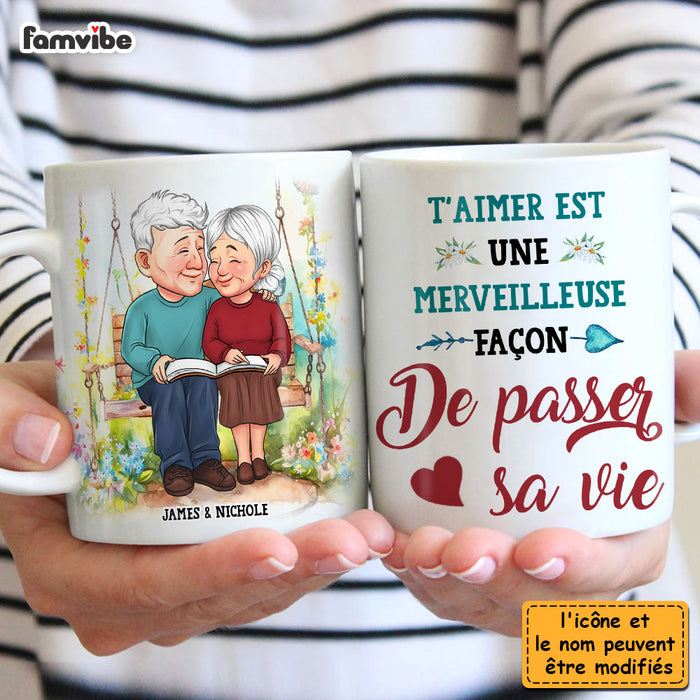 Personalized French Gift For Couple De Passer Sa Vie Mug 30975 1