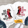 Personalized Keeps Me Safe And Wild BWA Couple T Shirt SB102 67O53 1