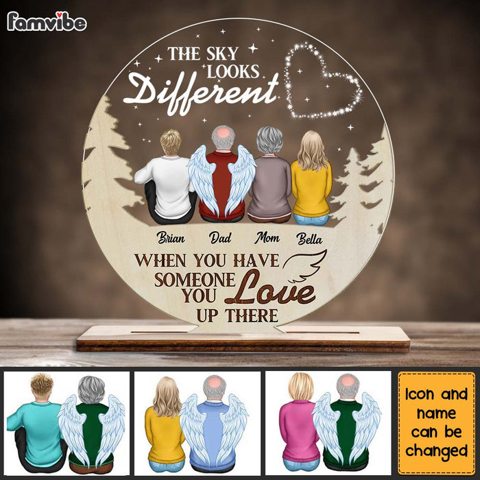 Personalized The Sky Looks Different Memorial Plaque 22734 1