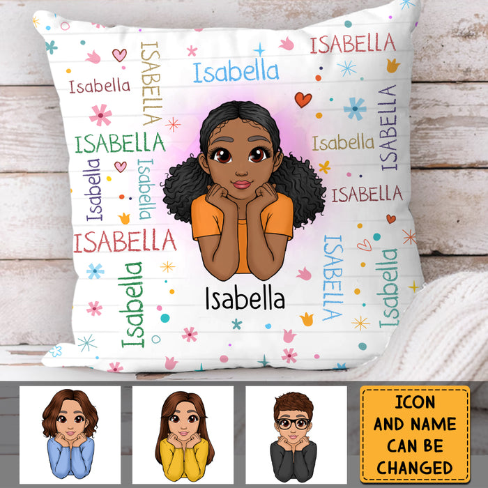 Personalized Gift For Granddaughter Custom Name Pattern Pillow 30836 1