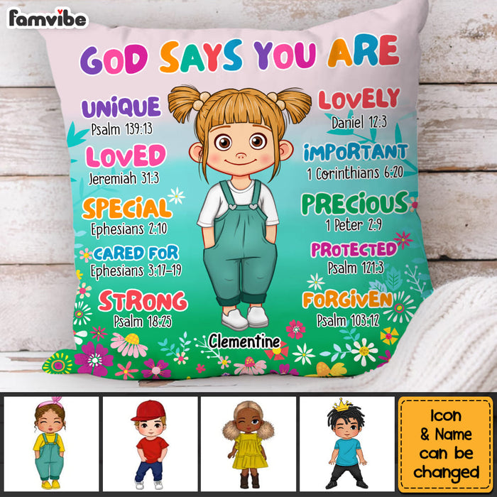 Personalized Gift For Grandkid God Says You Are Pillow 32408 1