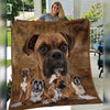 Boxer Dog Fleece Blanket JR1301 67O50 1