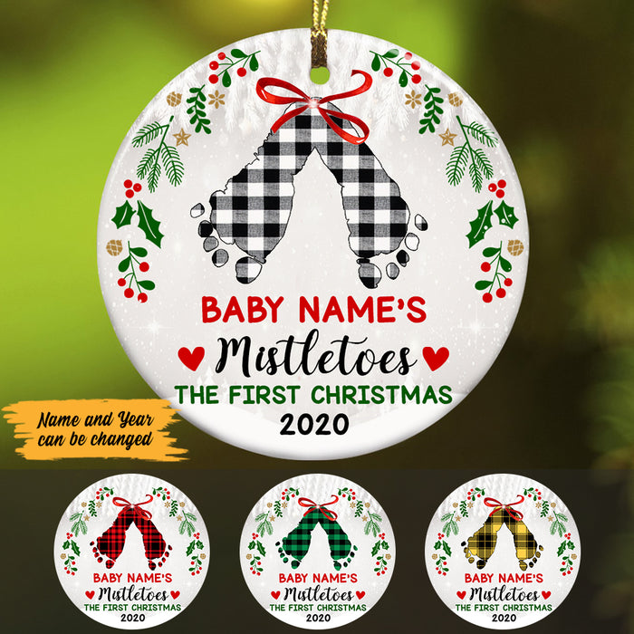 Personalized Baby Mistletoes First Christmas  Ornament SB291 95O47 1