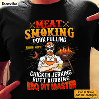 Personalized Dad Grill Meat Smoking BBQ T Shirt JL91 25O53 thumb 1