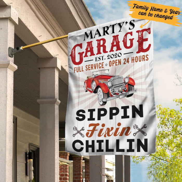 Personalized Fixing Home Garage Flag AG181 28O57 1