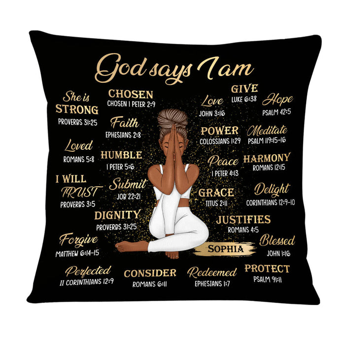 Personalized Daughter God Says I Am Bible Verses Pillow DB292 30O58 1