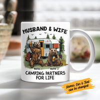 Personalized Couple Bear Husband Wife Camping Mug JN151 81O58 thumb 1