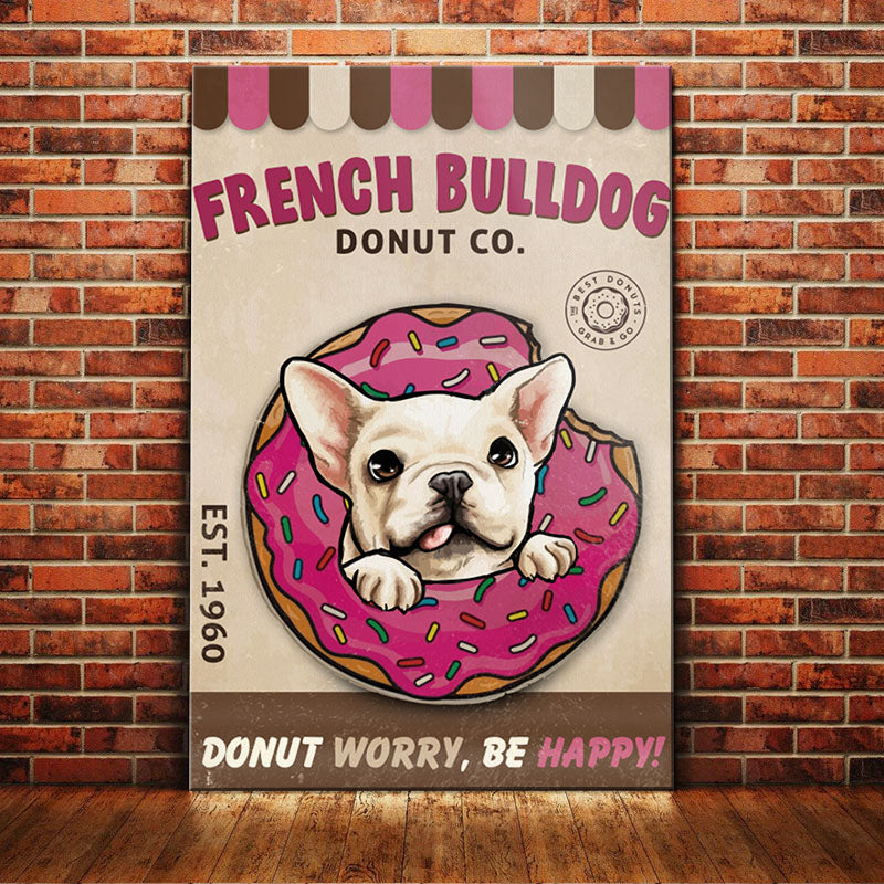 French Bulldog Donut Company Canvas MF0401 67O58