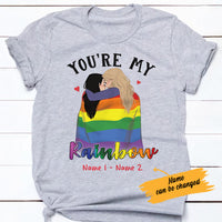 Personalized You Are My Rainbow LGBT Lesbian Love T Shirt SB154 73O57 thumb 1
