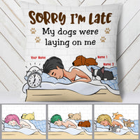 Personalized Sorry I'm Late Dog Pillow JR221 73O53 (Insert Included) thumb 1