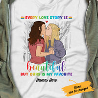 Personalized Our Story LGBT Lesbian Love T Shirt SB152 26O58 thumb 1