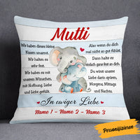 Personalized German Mama Oma Elephant Mom Grandma Pillow AP146 65O53 (Insert Included) thumb 1