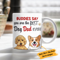 Personalized Best Dog Mom Dad Ever Mug DB41 95O34 thumb 1