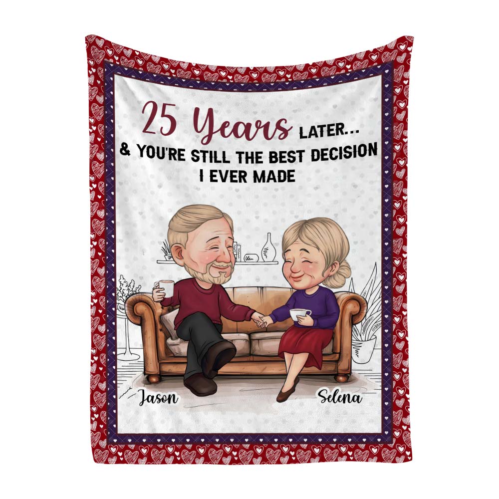 Personalized You Are The Decision Couple Blanket 30737 Primary Mockup