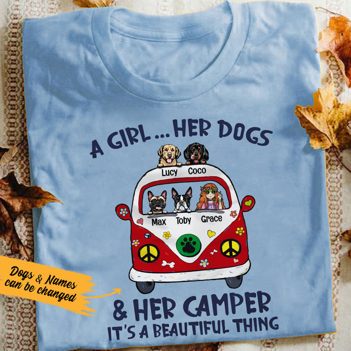 Personalized Camping Dog T Shirt OB202 85O53 1