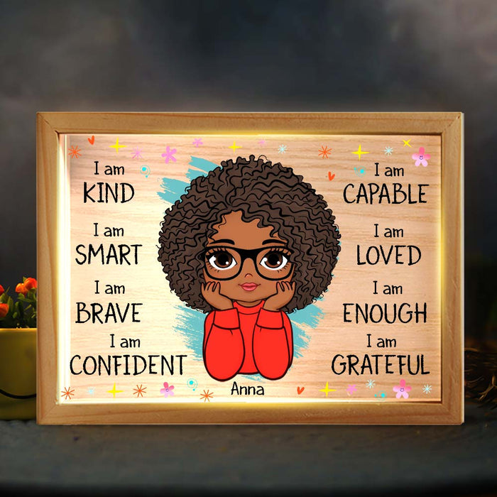 Personalized Gift For Daughter Affirmation I Am Kind Picture Frame Light Box 31505 1