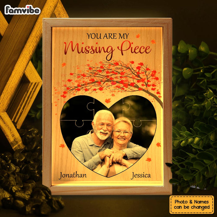 Personalized Couple You Are My Missing Piece Picture Frame Light Box 31493 1