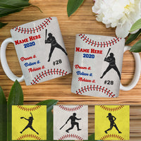 Personalized Baseball Softball Mug NB141 95O53 thumb 1