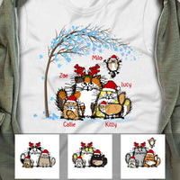 Personalized Fluffy Cats Christmas  T Shirt OB283 30O53 thumb 1