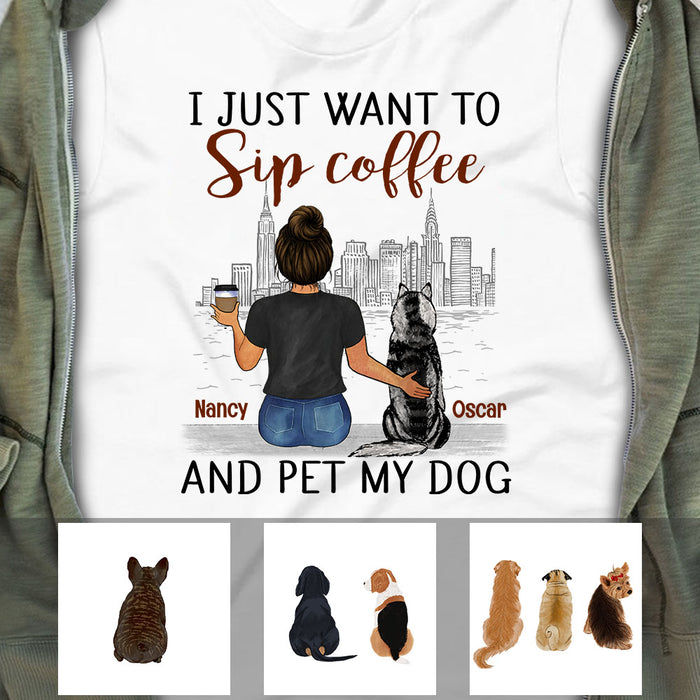 Personalized Drink Coffee Pet Dog T Shirt OB311 85O53 1