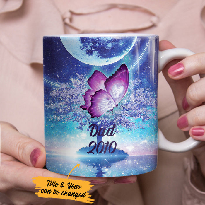 Personalized Butterfly Memorial Mom Dad Mug SB71 87O36 1