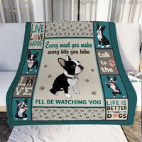 Boston Terrier Dog Sherpa Fleece Blanket OCT3101 69O57 thumb 1