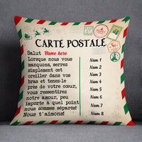 Personalized French Grand-mère Noël Christmas Postcard Grandma Pillow AP171 65O57 (Insert Included) thumb 1