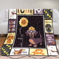 Dachshund Dog Fleece Blanket AU0603 95O47 thumb 1