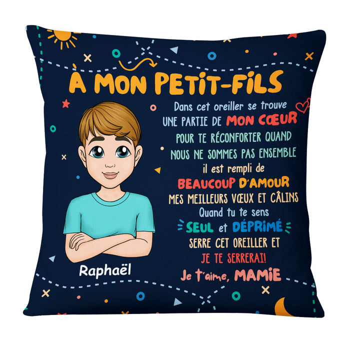 Personalized Gift For Grandson French Petit Fils Pillow 30420 1