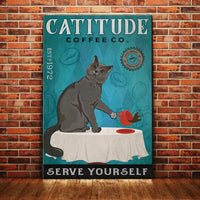 British Shorthair Cat Coffee Company Canvas SAP1405 85O53 thumb 1
