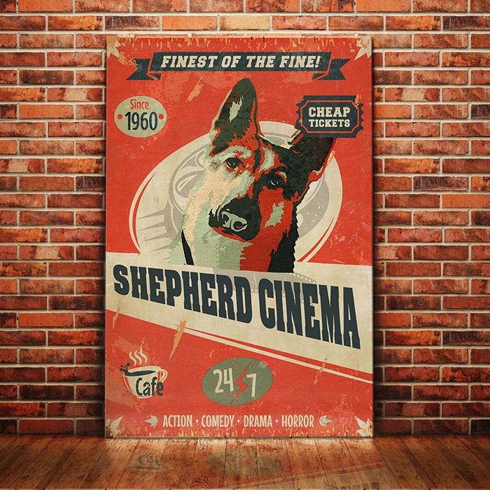 German Shepherd Cinema Canvas FB1003 90O49 1