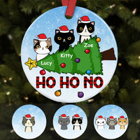 Personalized Cat Ho Ho No Christmas Ornament OB222 95O58 thumb 1