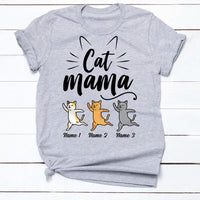 Personalized Cat Mama Cat Mom T Shirt JR261 81O34 thumb 1
