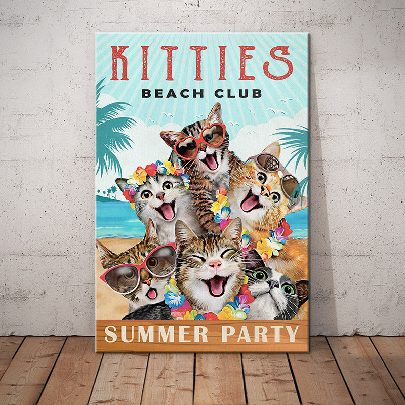 Cat Beach Club Canvas MY132 74O53